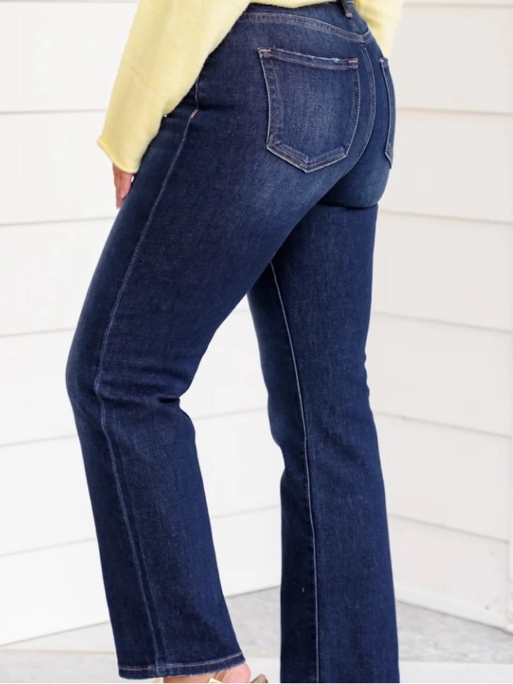 J21 Eleven by Risen High Rise Dark Wash Straight Leg Jeans Size 29. - Picture 2 of 12
